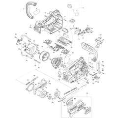 Makita DUC406 - 400mm Cordless Chain Saw - Power Tool Diagram