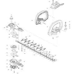 Makita DUH502 - 500mm Cordless Hedge Trimmer - Power Tool 02 Diagram