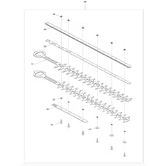 Makita DUH506 - 500mm Cordless Hedge Trimmer - Power Tool 02 Diagram