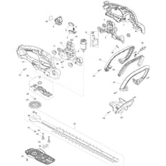 Makita DUH507 - 500mm Cordless Hedge Trimmer - Power Tool Diagram