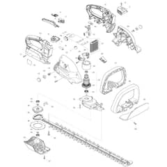 Makita DUH651 - 650mm Crdlss Hedge Trimmer - Power Tool Diagram