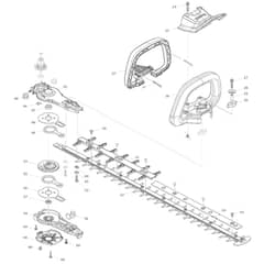 Makita DUH752 - 750mm Cordless Hedge Trimmer - Power Tool 02 Diagram