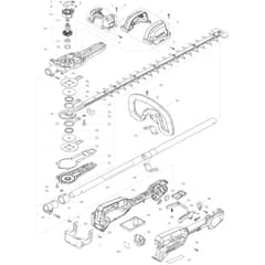 Makita DUN600L - Cordless Pole Hedge Trimmer - Power Tool Diagram