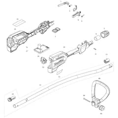 Makita DUR184L - Cordless Grass Trimmer - Power Tool 01 Diagram
