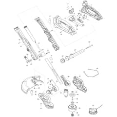 Makita DUR193 - Cordless Grass Trimmer - Power Tool Diagram