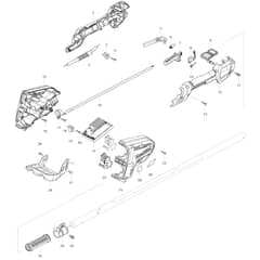 Makita DUR364L - Cordless Grass Trimmer - Power Tool 01 Diagram