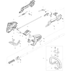 Makita DUR366L - Cordless Grass Trimmer - Power Tool 01 Diagram