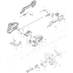 Makita DUR368L - Cordless Grass Trimmer - Power Tool 01 Diagram