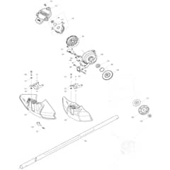 Makita DUR368L - Cordless Grass Trimmer - Power Tool 02 Diagram