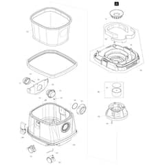 Makita DVC155L - Cordless Vacuum Cleaner - Power Tool 02 Diagram