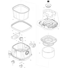Makita DVC157L - Cordless Vacuum Cleaner - Power Tool 02 Diagram