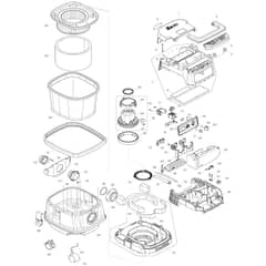 Makita DVC861L - Ac And Dc Vacuum Cleaner - Power Tool Diagram