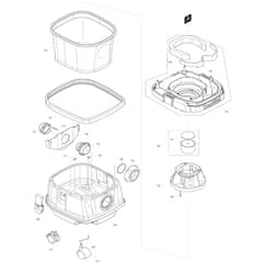 Makita DVC862L - Cordless Vacuum Cleaner - Power Tool 02 Diagram