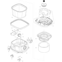 Makita DVC867L - Cordless Vacuum Cleaner - Power Tool 02 Diagram