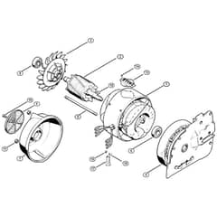 Genuine Stihl E30 / A - Stator housing, Motor shaft