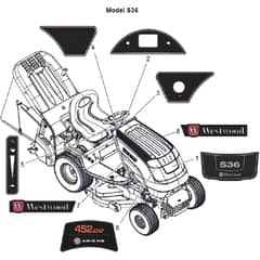 Countax E36 Mulcher - From 01-05-2017 - 30A Decals Style Westwood S36 (R116L)