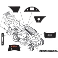 Countax E36 Mulcher - From 01-05-2017 - 30B Decals Style Countax E36 (R116L)