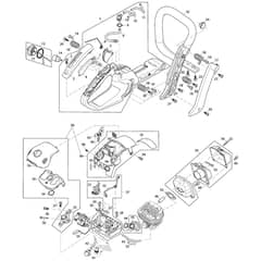 Makita EA3500F - Petrol Chain Saw - Power Tool 01 Diagram