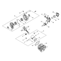 CYLINDER, PISTON, CRANKSHAFT