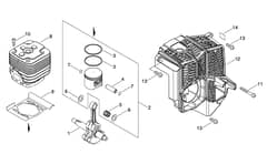 CYLINDER PISTON CRANKSHAFT