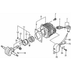 Tanaka ECS-3300-BCD - Cylinder Piston Crankshaft