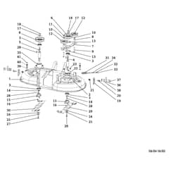 ED 92/16 KH (K1600AVD) - 2016 - Efco Ride On Mower Mowing Deck Diagram