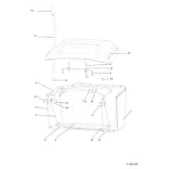 ED 92/16 KH (K1600AVD) - 2019 - Efco Ride On Mower Chute and collector assy Diagram