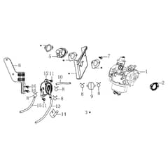 ED 92/16 KH (K1600AVD) - 2021 - Efco Ride On Mower Carburettor Diagram