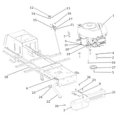 ED 92/16 KH (K1600AVD) - 2024 - Efco Ride On Mower Engine Diagram