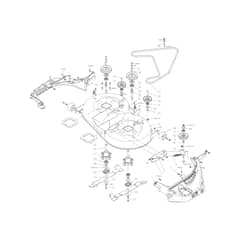 EF 102R/16 K - 2024 - Efco Ride On Mower Mowing Deck Diagram