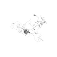 EF 102R/19 K V - 2025 - Efco Ride On Mower Rear axle Diagram
