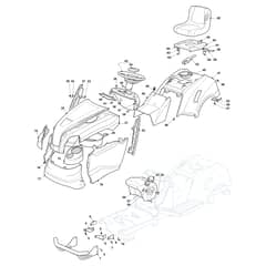 EF 103/16 K - 2022 - Efco Ride On Mower Body Diagram