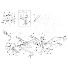 EF 103/ 21 - 2021 - Efco Ride On Mower Brake and Gearbox Controls Diagram