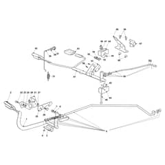 EF 103/22 V - 2020 - Efco Ride On Mower Brake and Gearbox Controls Diagram