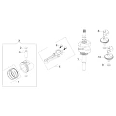 EF 105/16 K - 2023 - Efco Ride On Mower Crankshaft and piston Diagram