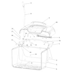 EF 106/15.5 H - 2015 - Efco Ride On Mower Grass collector Diagram