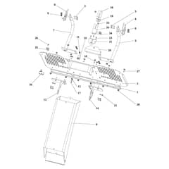 EF 106/16 H - 2015 - Efco Ride On Mower Chute and collector assy Diagram