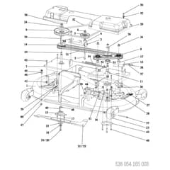 EF 106/16 H - 2015 - Efco Ride On Mower Mowing Deck Diagram