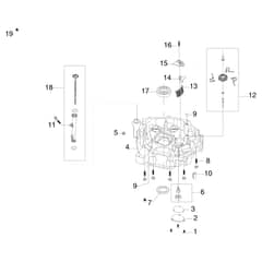 EF 106/16 KH (K1600AVD) - 2016 - Efco Ride On Mower Crankcase cover Diagram