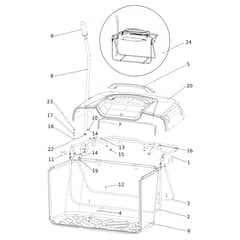 EF 106/22 HP - 2023 - Efco Ride On Mower Grass collector Diagram