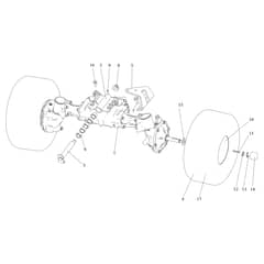 EF 106/24 KH 4X4 (K2400AVD V-twin) - 2016 - Efco Ride On Mower Front axle Diagram