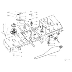 EF 106/24 KH 4X4 (K2400AVD V-twin) - 2017 - Efco Ride On Mower Clutch pulley Diagram