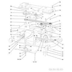 EF 106/24 KH 4X4 (K2400AVD V-twin) - 2018 - Efco Ride On Mower Mowing Deck Diagram