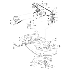 EF 108L/16 K - 2022 - Efco Ride On Mower Mowing Deck Diagram