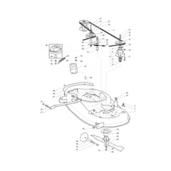 EF 108L/16 K - 2023 - Efco Ride On Mower Mowing Deck Diagram