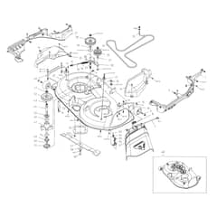 EF 109L/16 K - 2024 - Efco Ride On Mower Mowing Deck Diagram