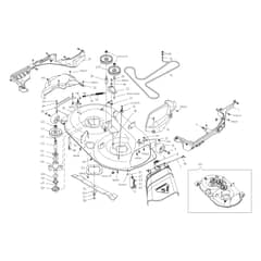 EF 109L/16 K - 2025 - Efco Ride On Mower Mowing Deck Diagram