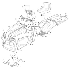 EF 123/22 V - 2021 - Efco Ride On Mower Body Diagram