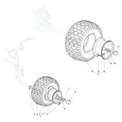 EF 123/22 V - 2021 - Efco Ride On Mower Wheel Diagram
