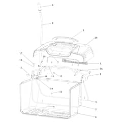 EF 124/22 HP - 2019 - Efco Ride On Mower Grass collector Diagram
